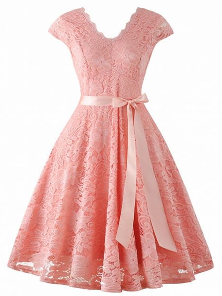 elegant v-neck knee-length women lace dresses with short sleeves dress for women female vestidos new arrival chic price, Black;gray
elegant v-neck knee-length women lace dresses with short sleeves dress for women female vestidos new arrival chic price, Black;gray