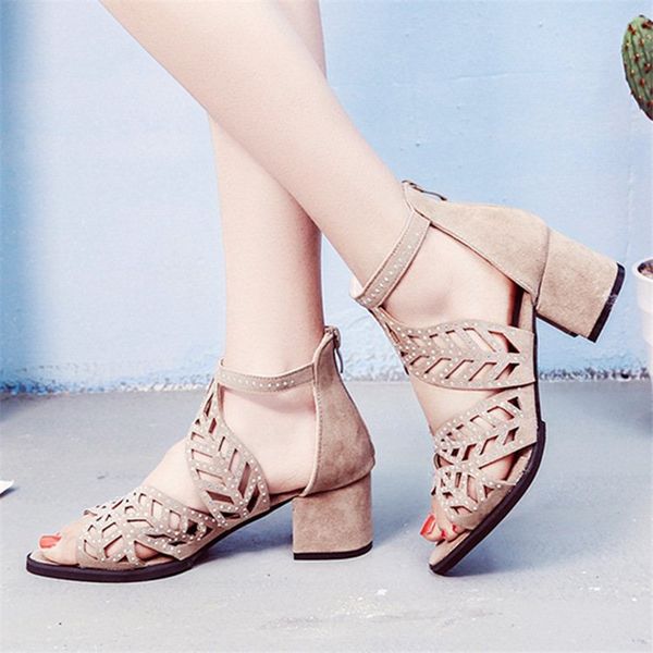 women summer fish head sandals fashion elegant hollow out rhinestone women party zip sandals square base sandals, Black
women summer fish head sandals fashion elegant hollow out rhinestone women party zip sandals square base sandals, Black