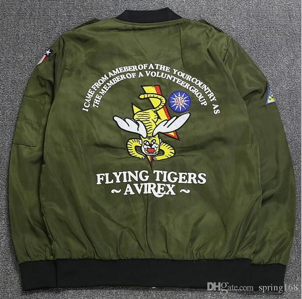baseball jacket ma1 jacket male winter couple air force flight us baseball suit thin coat embroidery flying tiger, Black;brown
baseball jacket ma1 jacket male winter couple air force flight us baseball suit thin coat embroidery flying tiger, Black;brown