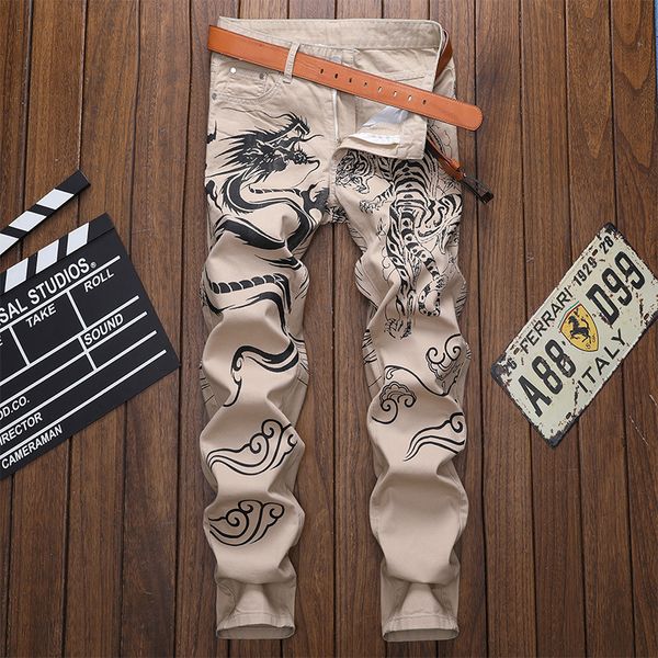 2020 new men's jeans youth fashion printing slim casual cotton denim pants personality hip-hop men's trousers runway streetwear, Blue
2020 new men's jeans youth fashion printing slim casual cotton denim pants personality hip-hop men's trousers runway streetwear, Blue