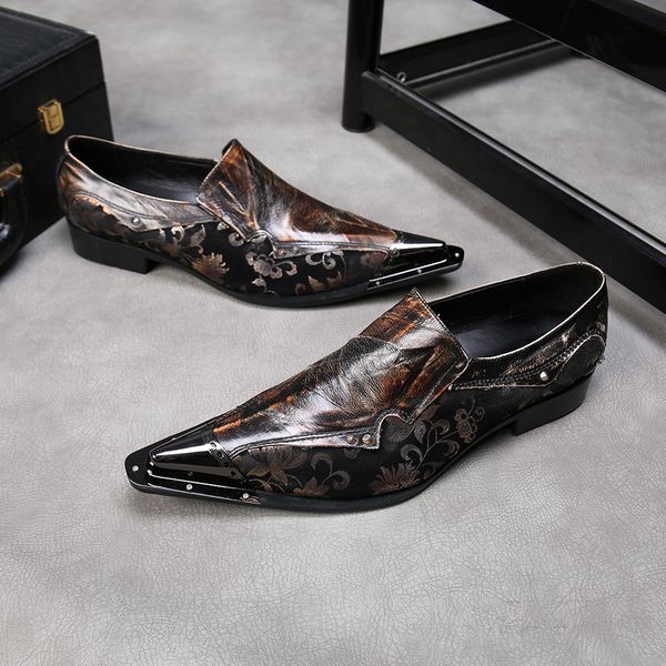 italian style luxury printed men shoes genuine leather metal pointed toe men dress shoes business style brand oxfords, Black
italian style luxury printed men shoes genuine leather metal pointed toe men dress shoes business style brand oxfords, Black