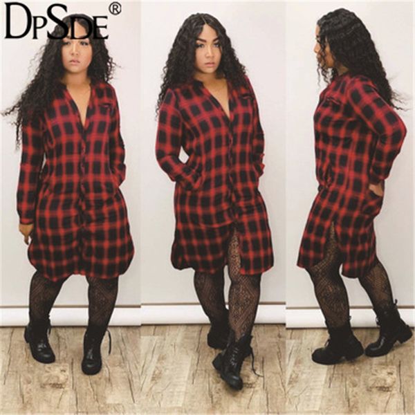 dpsde autumn black grid casual dress women turn down collar full sleeve loose dress students new 2020 streetwear red, Black;gray
dpsde autumn black grid casual dress women turn down collar full sleeve loose dress students new 2020 streetwear red, Black;gray