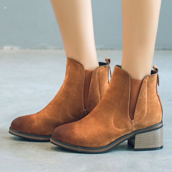 ankle boots women square heel round toe snow boots flock elasticated low heeled wimen's shoes ladies short botines mujer #0819, Black
ankle boots women square heel round toe snow boots flock elasticated low heeled wimen's shoes ladies short botines mujer #0819, Black