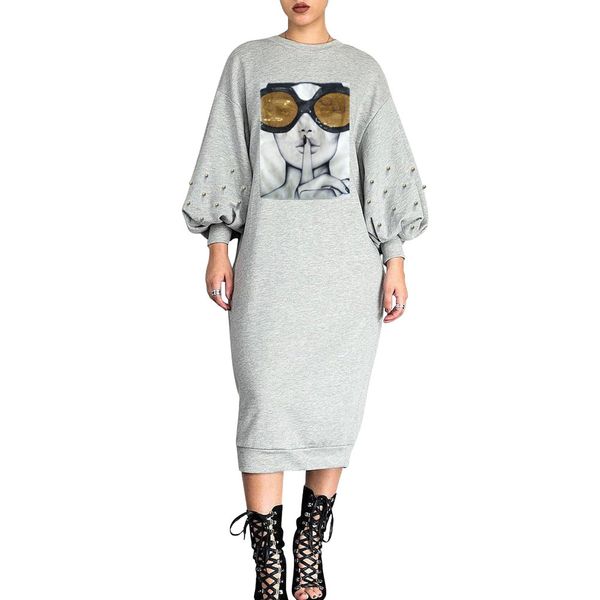 2019 Full Sleeve Sequined Pearls print Girl women O-Neck new Dress Spring Fashion Casual Nightclub Midi dress vestidso LS6230
2019 Full Sleeve Sequined Pearls print Girl women O-Neck new Dress Spring Fashion Casual Nightclub Midi dress vestidso LS6230