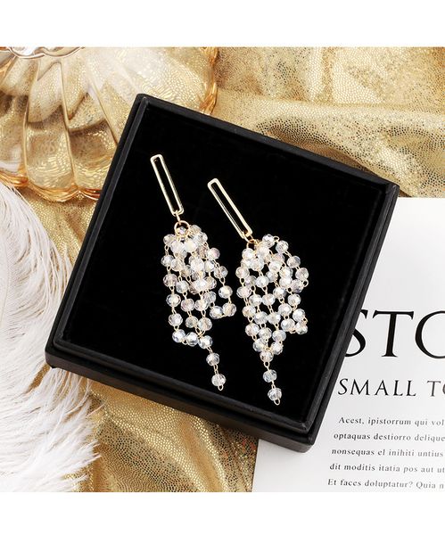 kyoko 925 silver pin fashion earrings female rice beads beaded bohemian tassel full diamond earrings retro simple, Golden;silver
kyoko 925 silver pin fashion earrings female rice beads beaded bohemian tassel full diamond earrings retro simple, Golden;silver