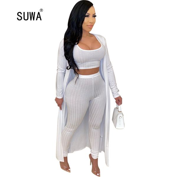 solid color 3 piece set basic style streetwear women open stitch x-long cloak outerwear + o neck sleeveless tanks + pants, White
solid color 3 piece set basic style streetwear women open stitch x-long cloak outerwear + o neck sleeveless tanks + pants, White