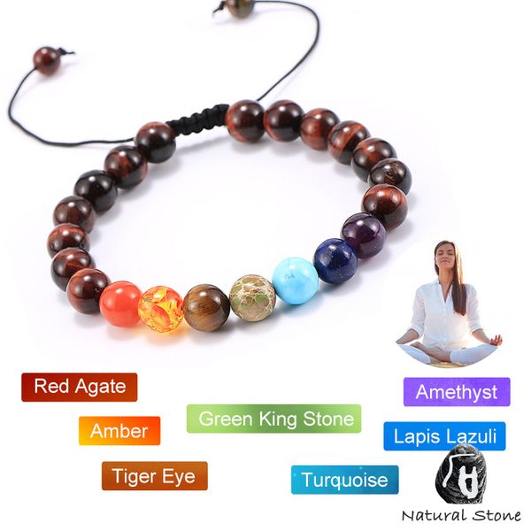 women men 8mm 7 chakras natural stone bracelet tiger eye stone lava rock beads wristband bangle yoga reiki couples jewelry, Golden;silver
women men 8mm 7 chakras natural stone bracelet tiger eye stone lava rock beads wristband bangle yoga reiki couples jewelry, Golden;silver