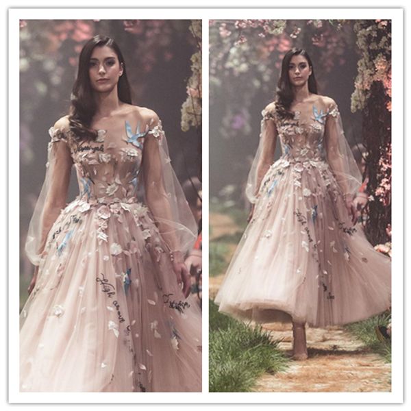 paolo sebastian prom dresses sheer neck puffy sleeves dress party evening wear ankle length 3d applique a line party gowns robes de soiree, Black;red
paolo sebastian prom dresses sheer neck puffy sleeves dress party evening wear ankle length 3d applique a line party gowns robes de soiree, Black;red