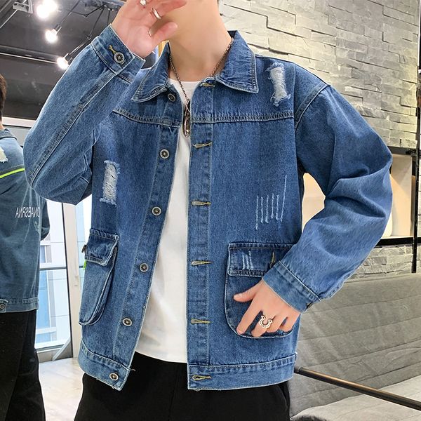 autumn new denim jacket men fashion washed solid color casual hole denim jacket man streetwear hip hop loose bomber m-3xl, Black;brown
autumn new denim jacket men fashion washed solid color casual hole denim jacket man streetwear hip hop loose bomber m-3xl, Black;brown