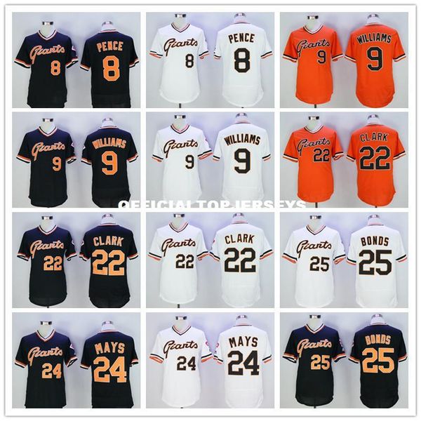 8 hunter pence 9 matt williams 24 willie mays 25 barry bonds jersey black white red, Black;blue
8 hunter pence 9 matt williams 24 willie mays 25 barry bonds jersey black white red, Black;blue