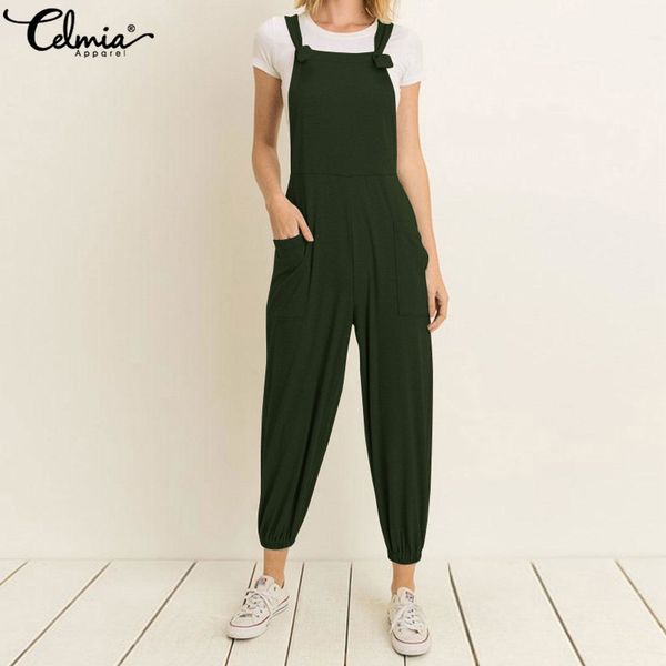 celmia women retro jumpsuits 2020 summer sleeveless backless harem pants mujer plus size rompers overalls casual strap playsuits, Black;white
celmia women retro jumpsuits 2020 summer sleeveless backless harem pants mujer plus size rompers overalls casual strap playsuits, Black;white