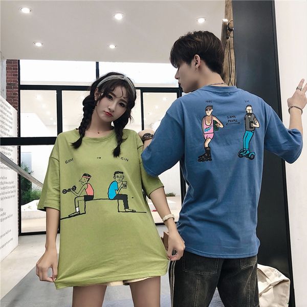 summer 2020 loose short-sleeved t-shirt female cartoon fashion all-match student class clothing couple summer 2020 loose short-sleeved t-shi, White
summer 2020 loose short-sleeved t-shirt female cartoon fashion all-match student class clothing couple summer 2020 loose short-sleeved t-shi, White