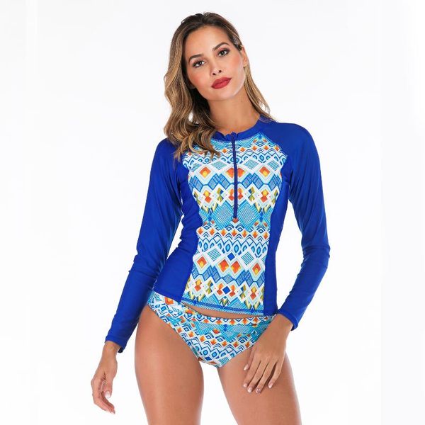 blue women rash guards split swimsuit swimwear beachwear tankini summer two pieces bathing suit print long sleeve surfing suit
blue women rash guards split swimsuit swimwear beachwear tankini summer two pieces bathing suit print long sleeve surfing suit