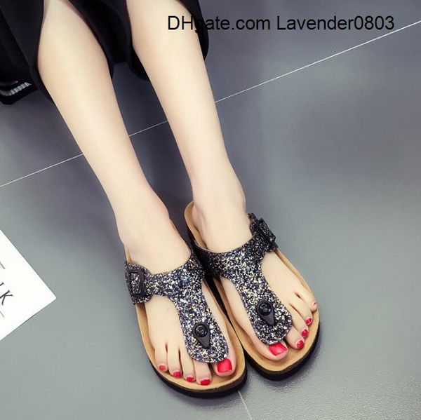 bokon 2020 women s summer flat sequin bling slippers flat ladies slippers beach pinch flip flops outdoor non-slip cork girl sandals, Black
bokon 2020 women s summer flat sequin bling slippers flat ladies slippers beach pinch flip flops outdoor non-slip cork girl sandals, Black