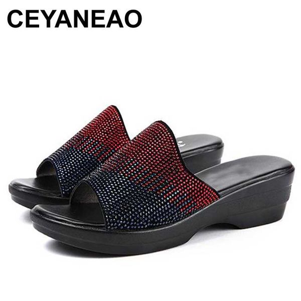 ceyaneao women genuine leather slippers ladies summer shoes women wedges heels fashion rhinestone summer shoes size 35-41, Black
ceyaneao women genuine leather slippers ladies summer shoes women wedges heels fashion rhinestone summer shoes size 35-41, Black