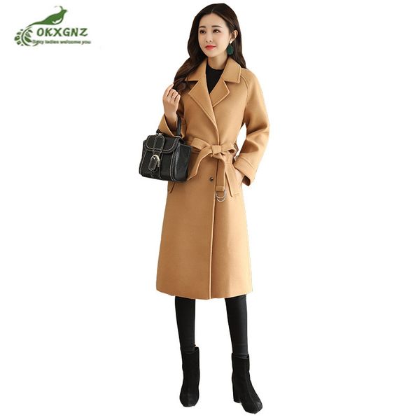 winter new woolen coat female fashion temperament lady medium long slim by cotton long sleeve nizi jacket okxgnz, Black
winter new woolen coat female fashion temperament lady medium long slim by cotton long sleeve nizi jacket okxgnz, Black
