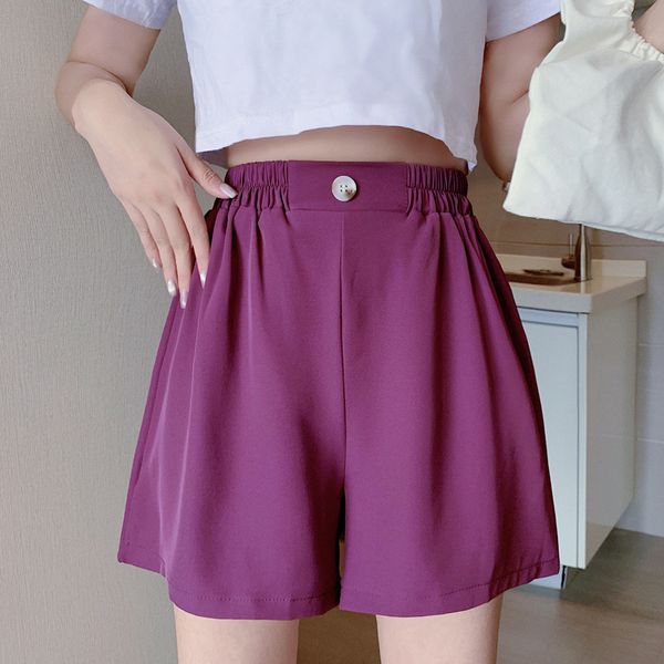 women's shorts casual soft women 2021 summer high waist button loose wide leg for plus size short femme, White;black
women's shorts casual soft women 2021 summer high waist button loose wide leg for plus size short femme, White;black