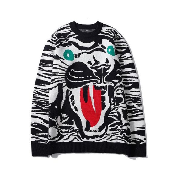 spring animal print mens designer sweaters fashion long sleeve luxury sweater for men pullover o neck men sweaters, White;black
spring animal print mens designer sweaters fashion long sleeve luxury sweater for men pullover o neck men sweaters, White;black