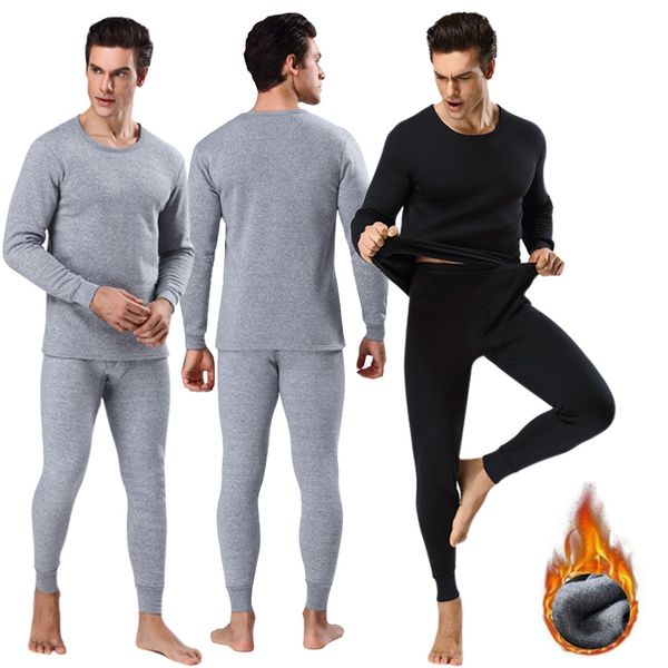 men winter fleece lined warm long sleeve long bottom trouser underwear set fea889, Gray
men winter fleece lined warm long sleeve long bottom trouser underwear set fea889, Gray