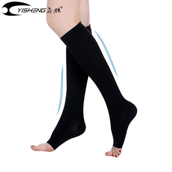 open toe knee high 20-30 mmhg medical compression stockings(1 pair, Black;white
open toe knee high 20-30 mmhg medical compression stockings(1 pair, Black;white