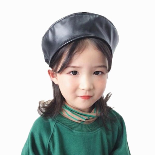 brand fashion cute pu leather beret hat women cap female kids children beanie beret girls for spring and autumn, Yellow
brand fashion cute pu leather beret hat women cap female kids children beanie beret girls for spring and autumn, Yellow