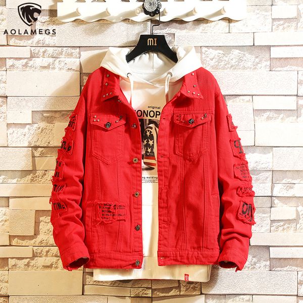 aolamegs jacket men patch rivet letter print denim jackets rock hipster cowboy outwear hip hop slim jacket autumn streetwear men, Black;brown
aolamegs jacket men patch rivet letter print denim jackets rock hipster cowboy outwear hip hop slim jacket autumn streetwear men, Black;brown
