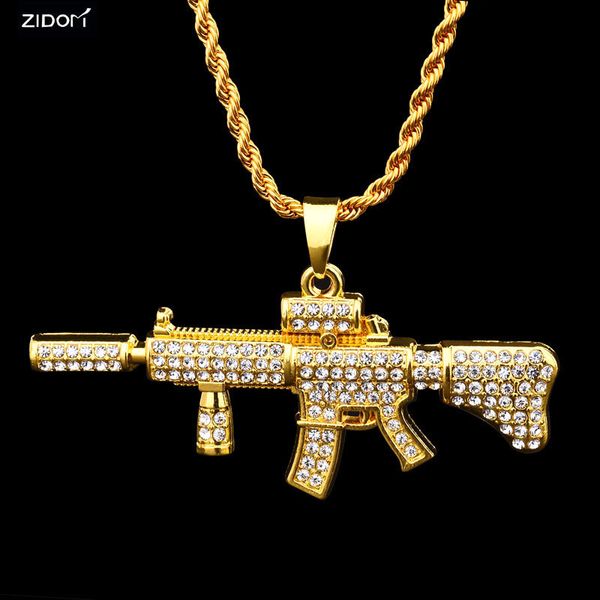 gold silver color hip hop bling bling rhinestone m4 carbine shape pendant necklace 76cm long chain gun necklaces for men jewelry
gold silver color hip hop bling bling rhinestone m4 carbine shape pendant necklace 76cm long chain gun necklaces for men jewelry