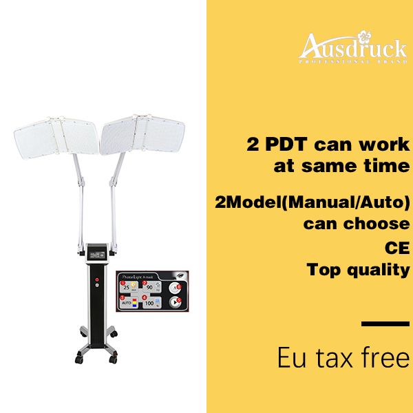 Eu Tax Double 2 Panels Pdt Led Facial Multicolor For Acne Scar Wrinkle Skin Whiten And Tighten After Ipl Laser Recovery Machine