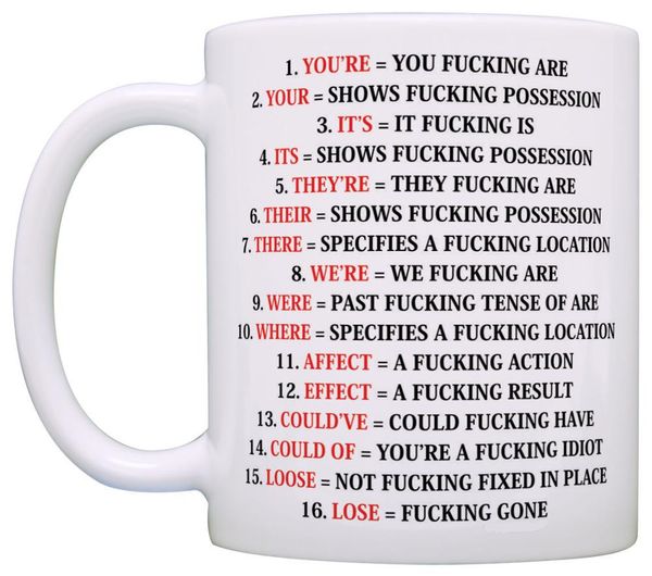 sarcasm mug expletive rude grammar sarcastic gifts coworkers coffee mug tea cup- birthday gifts, mothers day gifts dropshipping
sarcasm mug expletive rude grammar sarcastic gifts coworkers coffee mug tea cup- birthday gifts, mothers day gifts dropshipping