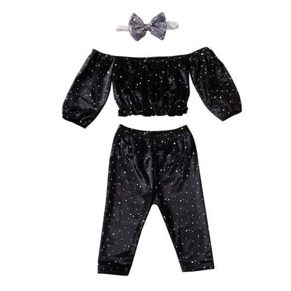 infant baby girl sequin clothes sets 3pcs long sleeve off shoulder long pants headband outfit 1-4y set, White
infant baby girl sequin clothes sets 3pcs long sleeve off shoulder long pants headband outfit 1-4y set, White