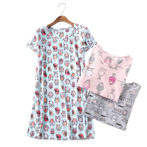 2019 summer cute women nightdress 100% cotton short sleeve nightgowns cartoon sleepwear pyjamas women, Black;red
2019 summer cute women nightdress 100% cotton short sleeve nightgowns cartoon sleepwear pyjamas women, Black;red