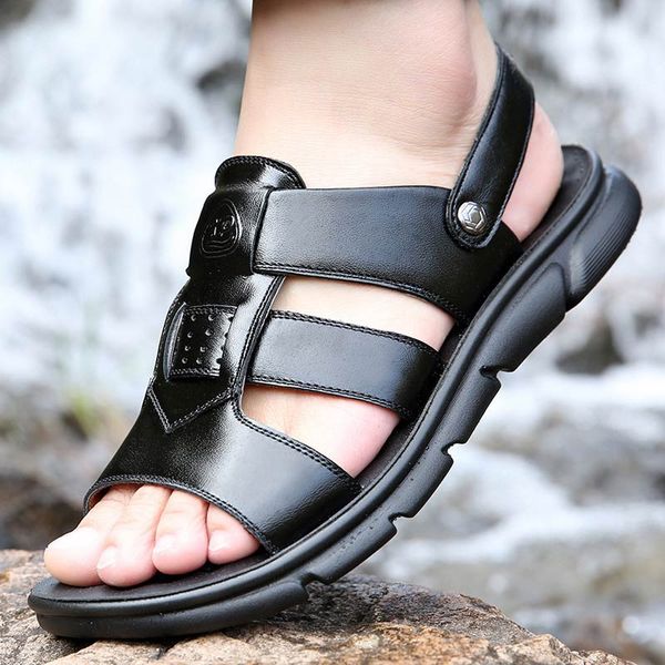 sandals arrival slip-on flats shoes men plus size dual-use chaussure homme platform summer slippers, Black
sandals arrival slip-on flats shoes men plus size dual-use chaussure homme platform summer slippers, Black