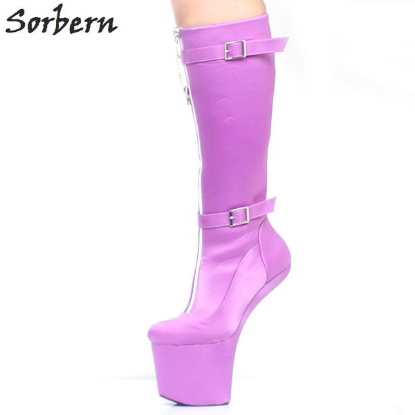 violet knee high boots women hoof heels heelless hidden wedge boots crossdressed heels plus size exotic dancer shoes, Black
violet knee high boots women hoof heels heelless hidden wedge boots crossdressed heels plus size exotic dancer shoes, Black