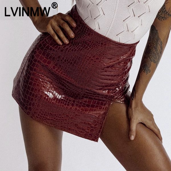 lvinmw alligator pu side split skinny mini skirt summer women fashion high waist slim skirt female streetwear club skirts, Black
lvinmw alligator pu side split skinny mini skirt summer women fashion high waist slim skirt female streetwear club skirts, Black