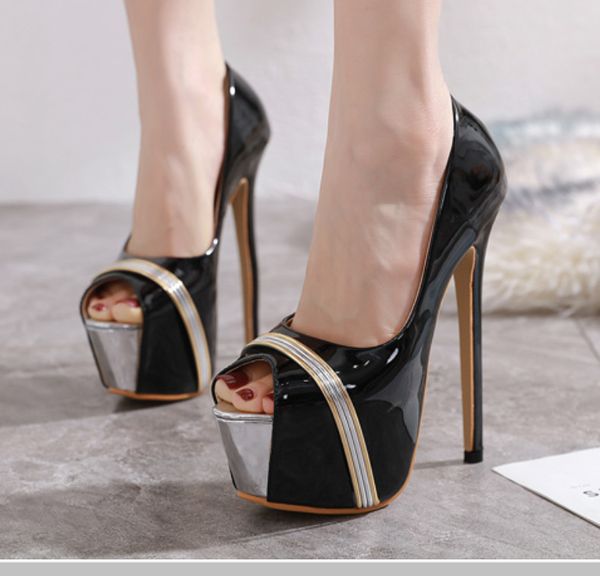 2020 women's shoes super high with fish mouth waterproof platform patent leather single shoe my9966-159, Black
2020 women's shoes super high with fish mouth waterproof platform patent leather single shoe my9966-159, Black