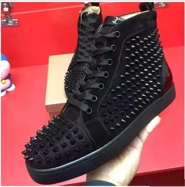 марка red bottoms женщины мужчины любители моды кроссовки шипы из натуральной кожи круглый носок узелок мужской отдых повседневная обувь жен, Black
марка red bottoms женщины мужчины любители моды кроссовки шипы из натуральной кожи круглый носок узелок мужской отдых повседневная обувь жен, Black