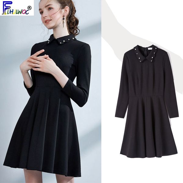 winter mini dresses women's classic french design little black dress elegant lady beading a line dress retro vintage cute 10015, Black;gray
winter mini dresses women's classic french design little black dress elegant lady beading a line dress retro vintage cute 10015, Black;gray