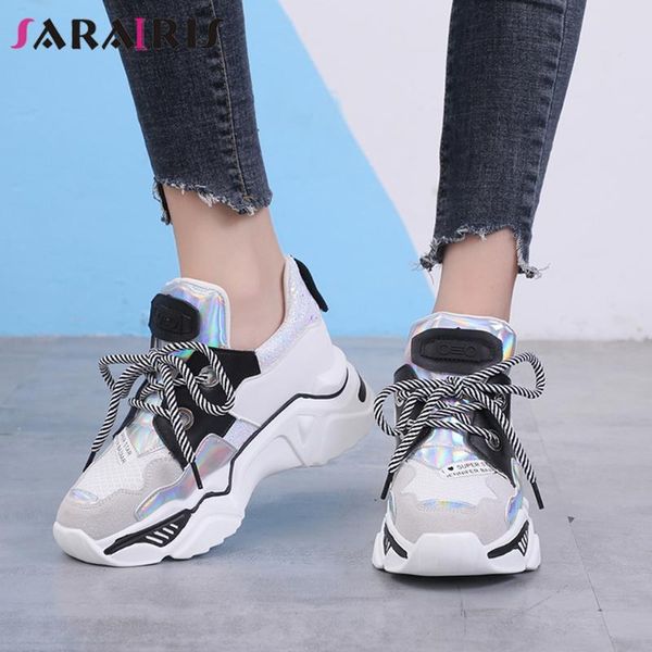 sarairis fashion female 2020 cool mixed colors sneakers metallic sneakers women lace up chunky heels spring shoes woman, Black
sarairis fashion female 2020 cool mixed colors sneakers metallic sneakers women lace up chunky heels spring shoes woman, Black