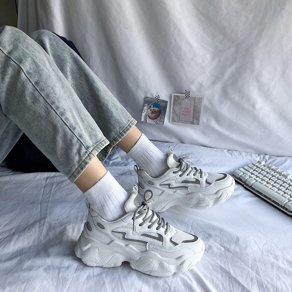 daddy shoes thick bottom muffin students sports shoes women's college wind reflective harajuku ins street ssmall white, Black
daddy shoes thick bottom muffin students sports shoes women's college wind reflective harajuku ins street ssmall white, Black