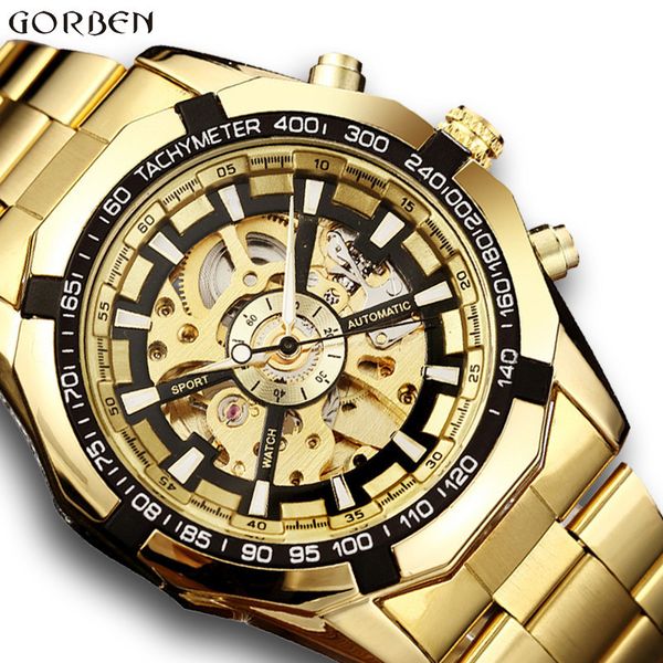 luxury golden automatic mechanical watches men skeleton stainless steel self wind mens sport wrist watch hand clock relogio y19052103, Slivery;brown
luxury golden automatic mechanical watches men skeleton stainless steel self wind mens sport wrist watch hand clock relogio y19052103, Slivery;brown