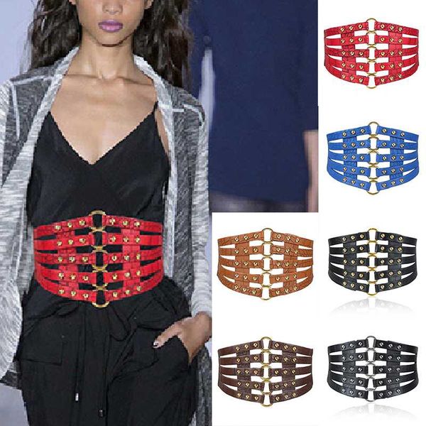 fashion punk wide pu leather rivet waistband women elastic slim body shaper faux leather retro belt accessories, Black;brown
fashion punk wide pu leather rivet waistband women elastic slim body shaper faux leather retro belt accessories, Black;brown