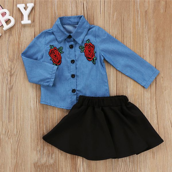 pudcoco 2pcs set kids baby girls denim embroidery floral t-shirt+short skirt tutu outfits clothes set age 1-6t, White
pudcoco 2pcs set kids baby girls denim embroidery floral t-shirt+short skirt tutu outfits clothes set age 1-6t, White