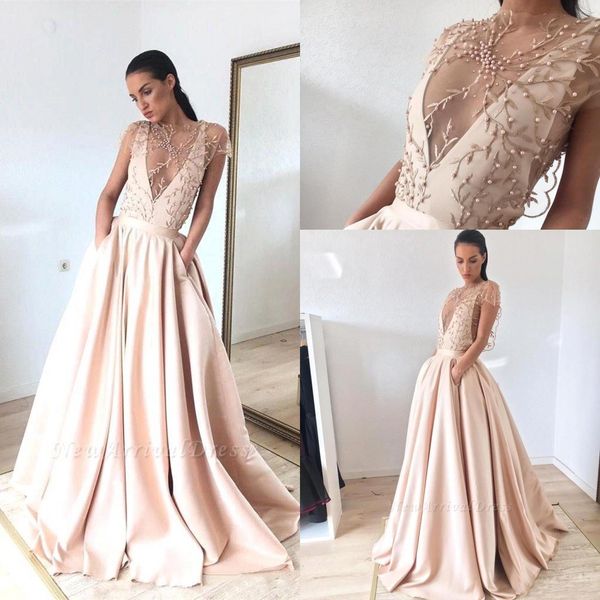 2019 cap sleeves satin a line long prom dresses lace applique beaded ruched floor length formal party evening dresses bc1458, Black
2019 cap sleeves satin a line long prom dresses lace applique beaded ruched floor length formal party evening dresses bc1458, Black