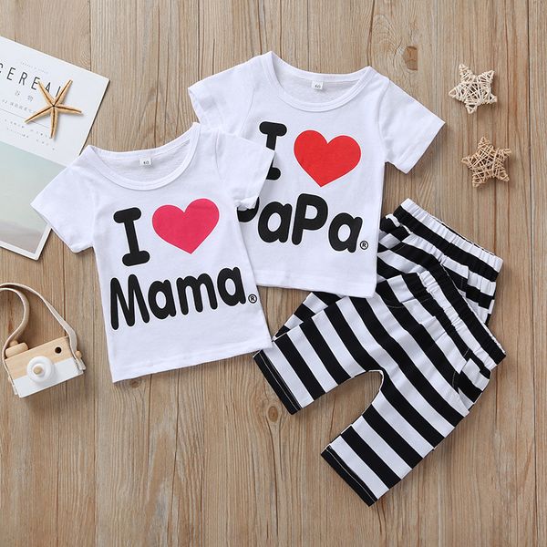 clothing sets 2021 born baby summer set boys girls i love papa and mama short sleeve t-shirt+pants 2pcs suit kids pajamas, White
clothing sets 2021 born baby summer set boys girls i love papa and mama short sleeve t-shirt+pants 2pcs suit kids pajamas, White