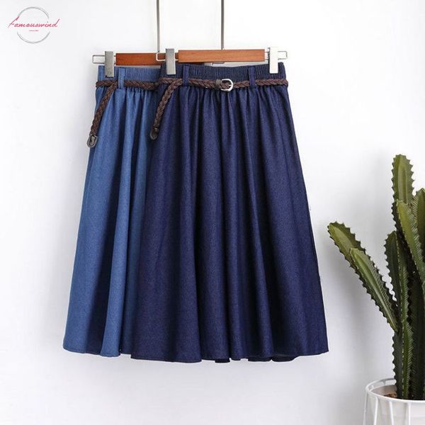 summer jeans polyester skirts women a line casual belt skirt high elastic waist streetwear midi pleated skirt, Black
summer jeans polyester skirts women a line casual belt skirt high elastic waist streetwear midi pleated skirt, Black