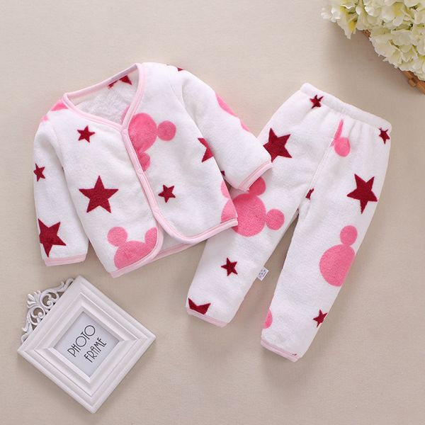 

girls boys pajamas clothing set cartoon cow moustache stripe printed colorful sleepwear children clothes outfits home pajamas, Blue;red