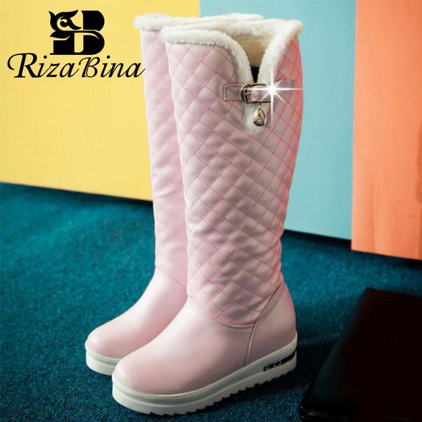 rizabina women winter snow boots platform crystal plush shoes round toe knee high boots warm fur inside heel shoes size 34-42, Black
rizabina women winter snow boots platform crystal plush shoes round toe knee high boots warm fur inside heel shoes size 34-42, Black