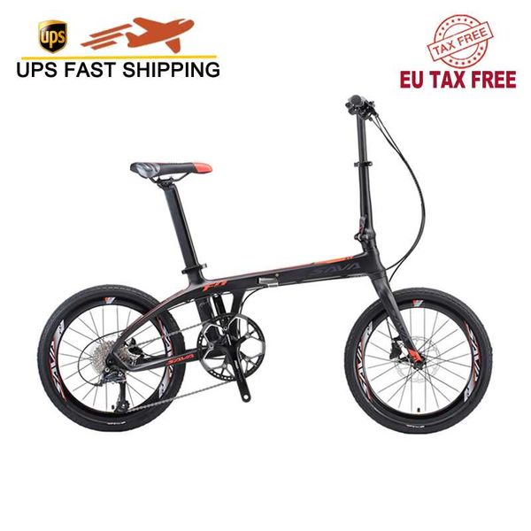 sava folding bike folding bicycle 20 inch carbon fiber bike foldable mini carbon city bicwith sora 9s