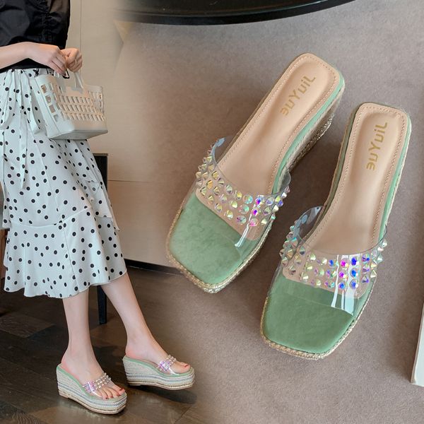 shoes slippers heels slipers women slides low fashion jelly flip flops square toe on a wedge high summer 2020 transparent, Black
shoes slippers heels slipers women slides low fashion jelly flip flops square toe on a wedge high summer 2020 transparent, Black