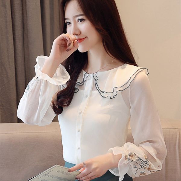 women 2019 blouse white shirt long sleeve chiffon womens and blouses lace causal women shirts fashion blusas
women 2019 blouse white shirt long sleeve chiffon womens and blouses lace causal women shirts fashion blusas